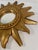 1960-70s Vintage French Style Gold Gilded Sunburst Wall Mirror For Sale - Image 4 of 12