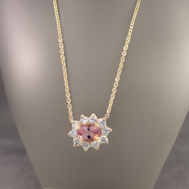 Natural Beautiful Finely Faceted Quality Tourmaline Diamond Pendant Necklace 18" 14k YG 1.52 TCW Certified $3,450 311010...