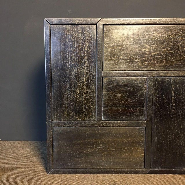 Wood Vintage Zitan Wood "Full Gold Star" Puzzle Box / Scholar's Desk Accessory For Sale - Image 7 of 9