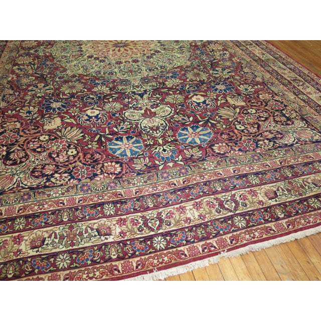 19th Century Antique Zabihi Collection Large Lavar Kirmanshah Rug - 10'9" x 16'6" For Sale - Image 11 of 12