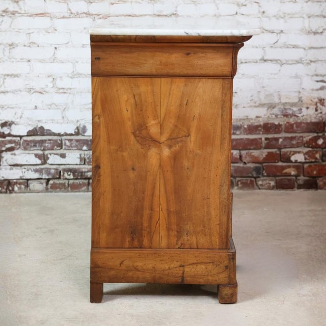 French 19th Century Louis Philippe Chest With White Marble Top For Sale - Image 3 of 7