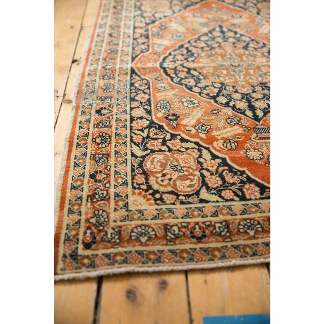 Terra Cotta Antique Tabriz Rug - 3'1" x 4'5" For Sale - Image 8 of 9