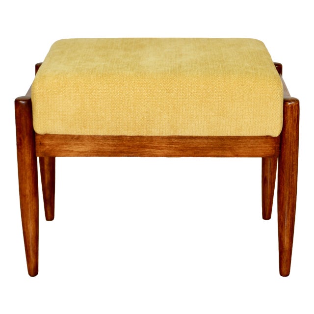 Stool with Yellow Cream Seat from Edmund Homa, 1970s For Sale