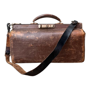 Vintage Stamped Croco Doctors Bag