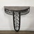 Black Art Deco Demilune Wrought-Iron Spiral & Noir St Laurent Marble Console Table For Sale - Image 8 of 17