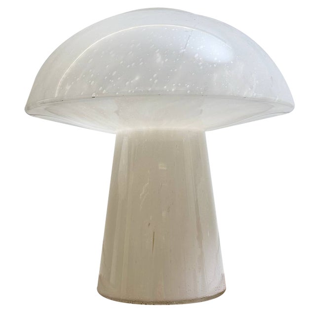 Glass Mushroom Table Lamp from Limburg, Germany, 1970s For Sale