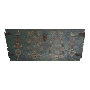 Swedish 100% Original Painted Trunk Front Dated 1818