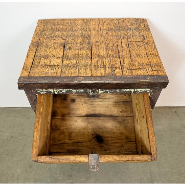 Vintage Industrial Iron Chest of Drawers, 1950s For Sale - Image 16 of 18