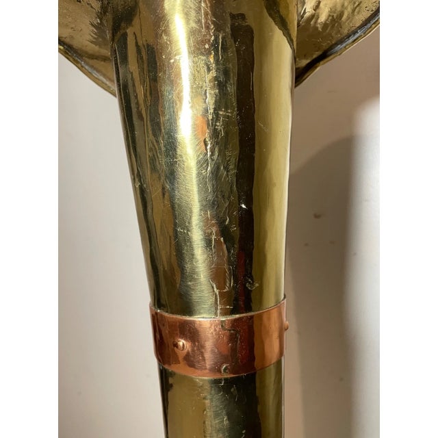 19th Century Large Antique Dovetailed Imperial Russian Copper Brass Floor Arts & Crafts Vase For Sale - Image 5 of 9