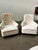 Ivory Armchair with Wooden Structure and White Fabric, 1990 For Sale - Image 8 of 9