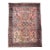 Antique Botanical Sarouk GEM Salmon, Coral, Pink & Peacock Blue Rug 10.3 x 13.4 For Sale