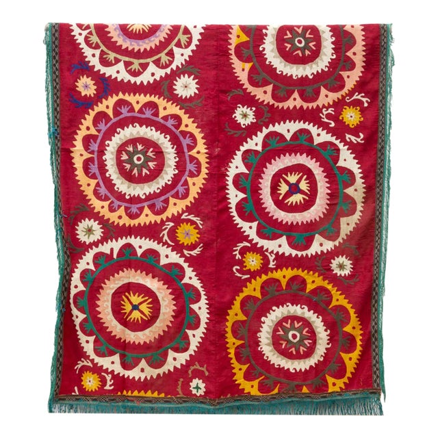 Mid-Century Mandawa Suzani Throw For Sale
