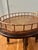 Mid 20th Century Vintage Custom Mahogany Cocktail Table With Attached Brass Faux Bamboo Gallery Tray Top For Sale - Image 5 of 12