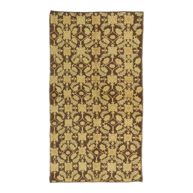 Vintage Turkish Oushak Rug - 04'04 X 07'08 For Sale