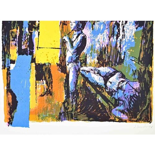 Woman is a screen print realized by Nicola Simbari in 1975. Hand-signed and numbered in pencil. Edition of 90. Nicola...