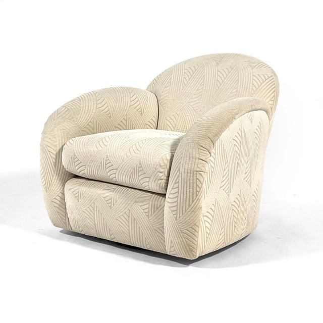 Mid 20th Century Pair of Swivel Lounge Chairs by Interior Crafts For Sale - Image 5 of 10