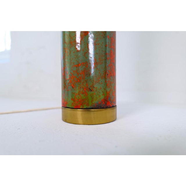 White Large Mid-Century Modern Ceramic Table Lamps, Sweden, 1960s, Set of 2 For Sale - Image 8 of 12