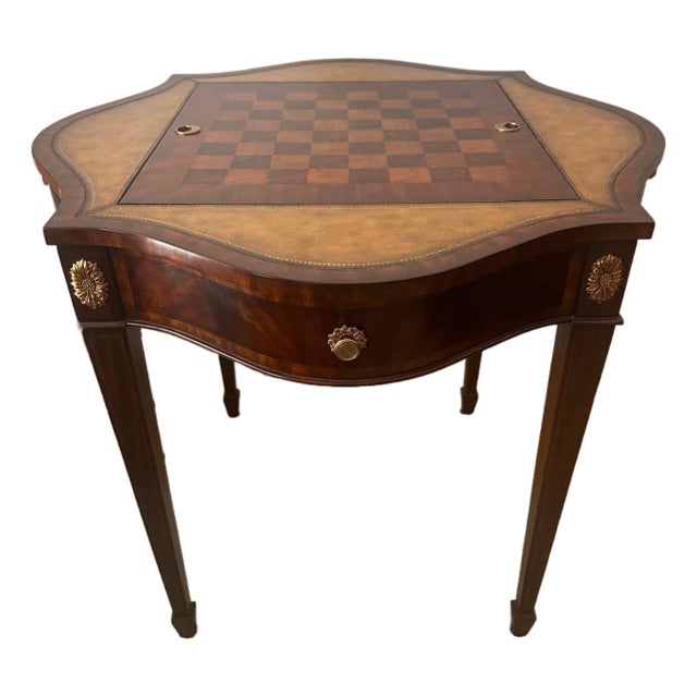 Maitland Smith Regency Style Mahogany Game Table For Sale