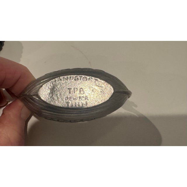 Gothic 1950s Midieval Norge Pewter Viking Ship Small Cellar For Sale - Image 3 of 8