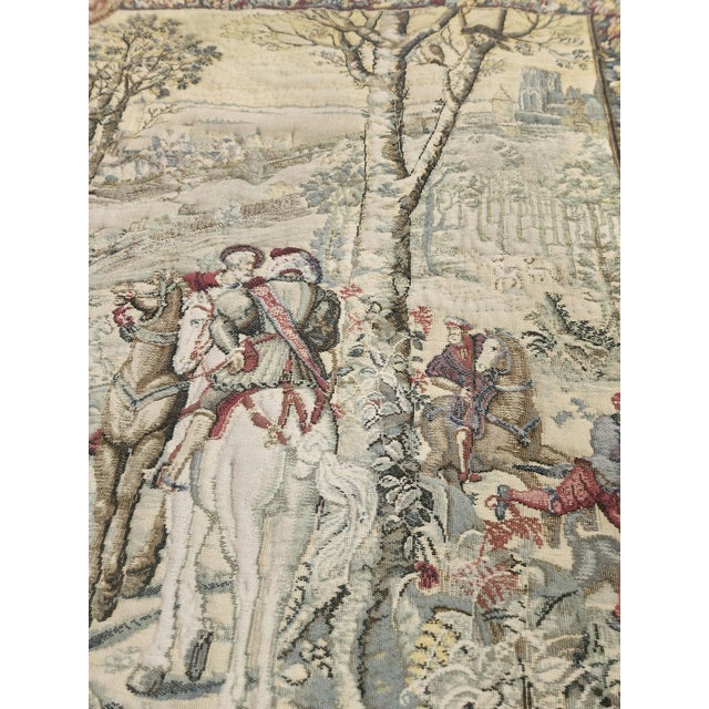 Medieval Hunts of Maximilian Wool Tapestry, Brussels, 1960s For Sale - Image 9 of 18