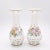 A pair of baccarat cased, engraved, and painted vases with gilding, France circa 1850.