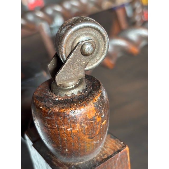 Antique Victorian Barley Twist Armchair on Casters For Sale - Image 4 of 11