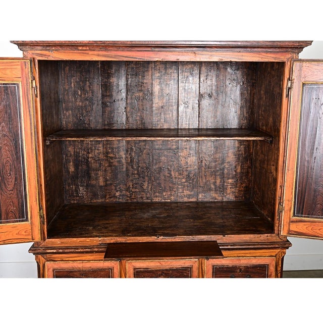 Portuguese 18th Century Faux Bois Painted Cabinet For Sale - Image 12 of 15