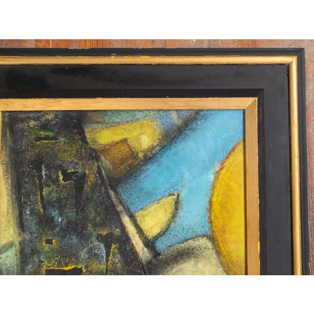 1960s 1960's Mid-Century Modern Geometric Abstract Painting by Pierre Havret, 1965 For Sale - Image 5 of 15