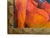 Vintage Colorful Oil on Board Painting of Nude Woman and Fruit in Handmade Geometric Wood Frame, Signed Alfonso Caliendo Circa 1990 For Sale - Image 4 of 12