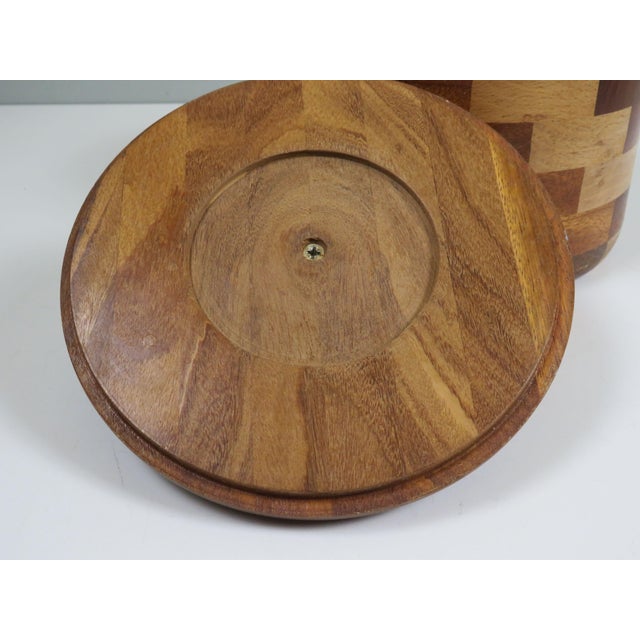 Mid-Century Modern Belgian Laminated Wood Vessel with Lid by Jan Snoeck, 1960 For Sale - Image 6 of 10
