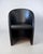 Mid-Century Modern Italian Postmodern Club Chair in Black Pelle Frau Leather by Massimo & Lella Vignelli for Poltrona Frau, Italy, 1989 For Sale - Image 3 of 8