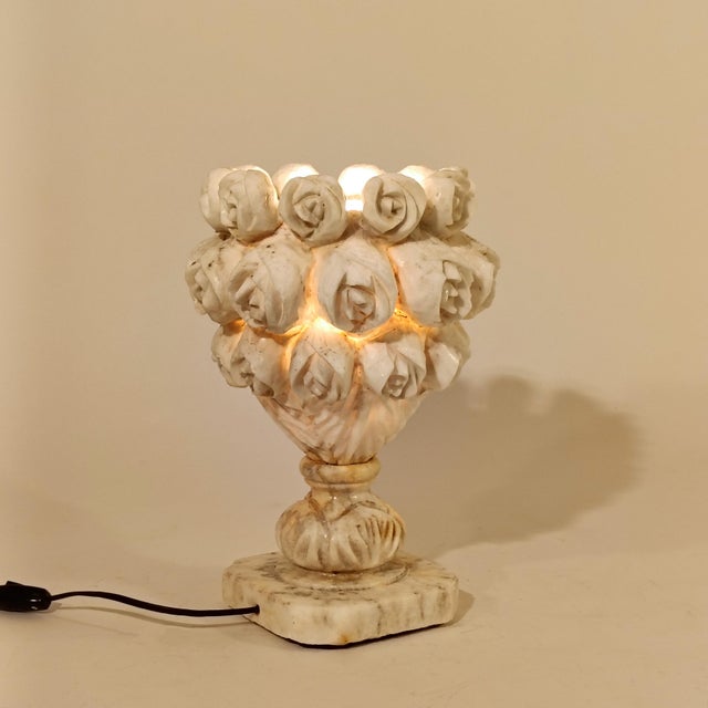 Stone Classic Alabaster Table Lamp, Spain, 1950s For Sale - Image 7 of 16