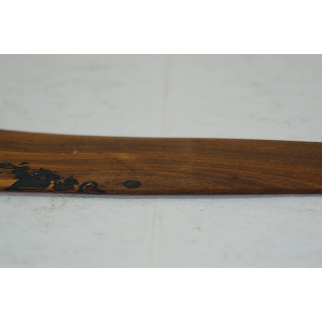 Vintage 1987 Australian Aboriginal Wood Throwing Boomerang For Sale - Image 9 of 9