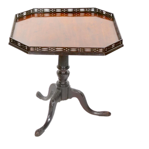 George III Style Mahogany Tilt Top Table