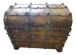 Antique Brass and Bronze Chest, 1800s