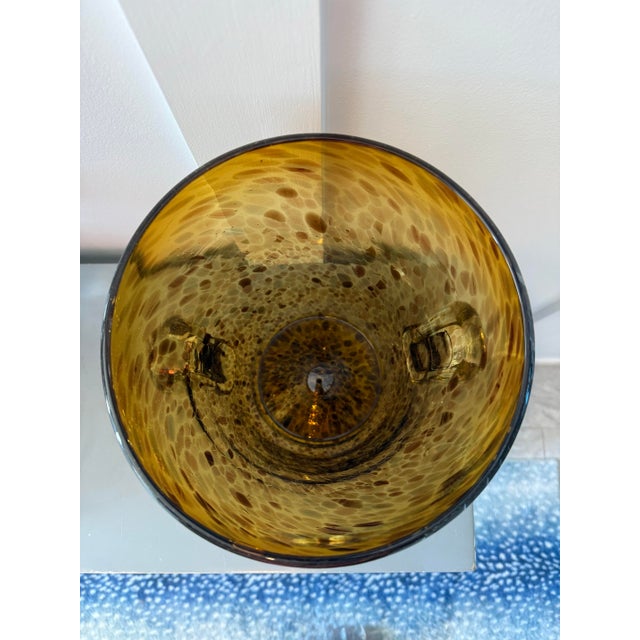 African Murano Leopard Glass Champagne Bucket For Sale - Image 3 of 8