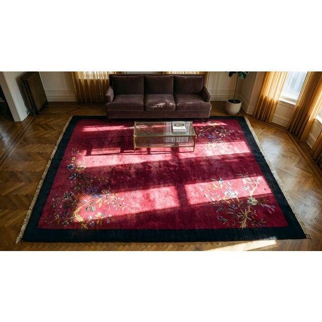 1920s Chinese Art Deco Carpet ( 8' 10'' x 11' 6'' - 270 x 350 cm ) For Sale - Image 14 of 15
