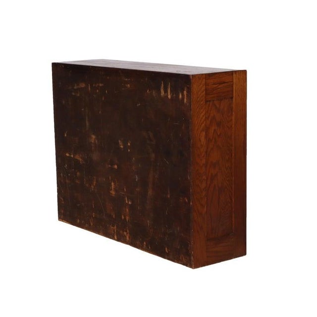Antique Oak Roll Front Cabinet C1920 For Sale - Image 6 of 11