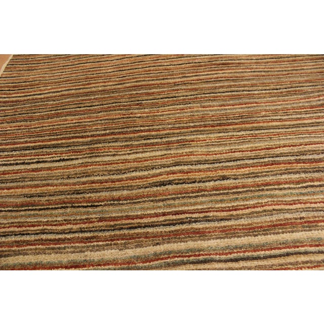 1990s Contemporary Gabbeh Beige/Rust Wool Rug - 3'1'' X 5'1'' For Sale - Image 5 of 10
