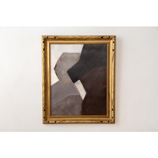 Original Abstract Painting in Antique Gold Frame For Sale - Image 10 of 10