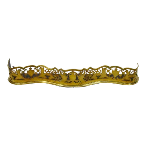 Antique Pierced Brass Griffith Crest Fireplace Fender Metropolitan Museum of Art