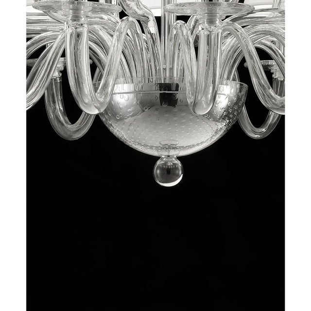 Transparent Murano Glass Chandelier by Simoeng for Simoeng For Sale - Image 4 of 8