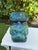 Ceramic Vintage Blue Green Glazed Terracotta Foo Dog Petite Garden Stool For Sale - Image 7 of 11