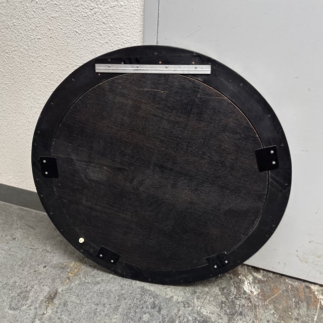 Monumental Round Mirror in the Style of Karl Springer For Sale - Image 13 of 13