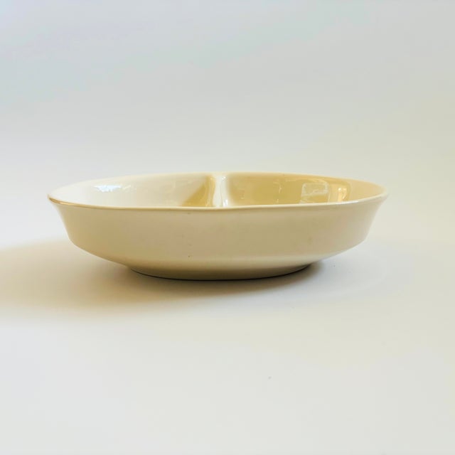 Mid-Century Modern Franciscan Earthenware Divided Oval Serving Bowl For Sale - Image 3 of 10