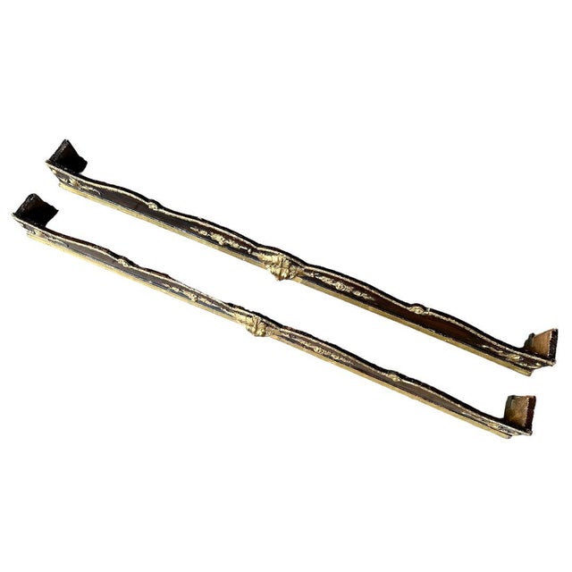 Pair French Louis Valances slots on back to slide om hooks Found in Europe 61”l x 4.5”d x 5.5”h