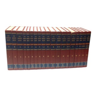 1958 Edition of the World Book Encyclopedias - 19 Piece Set For Sale