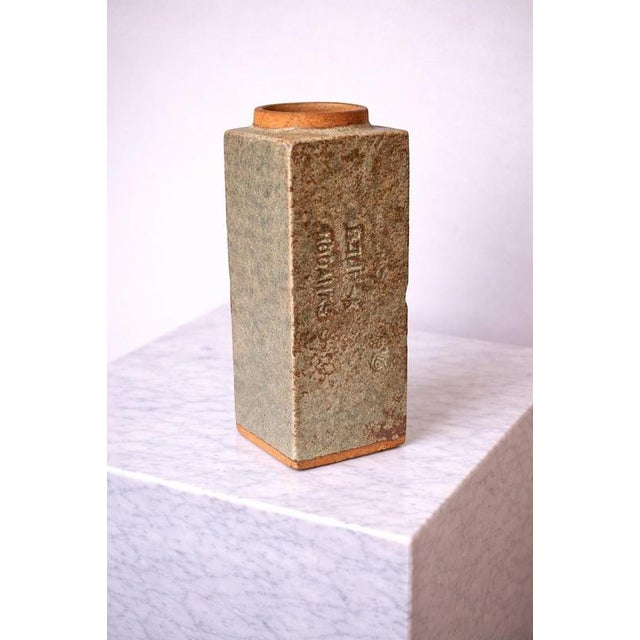 1970s Vintage Swedish Brutalist Stoneware Vase by Rolf Palm for Höganäs, 1970s For Sale - Image 5 of 9