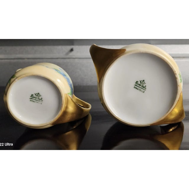 Antique Rosenthal "Donatello" Fine Porcelain Creamer & Sugar Bowl With Lid Set For Sale - Image 10 of 13