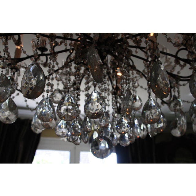 19th Century Italian Neoclassical Giltwood and Crystal Chandelier For Sale - Image 16 of 18
